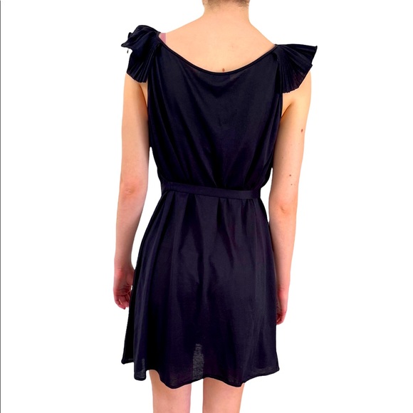 Stella McCartney Ruffled and Pleated Black Dress Size 40 - Picture 2 of 8